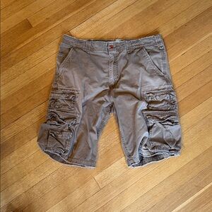 Plugg Men's brown Cargo Shorts size 36